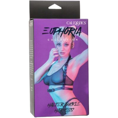 Calexotics - euphoria arnês de fivela halter preto calexotics caliente. Pt