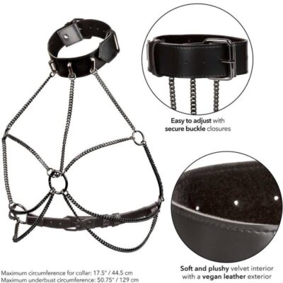 Calexotics - euphoria plus size multi chain collar arnês calexotics caliente. Pt
