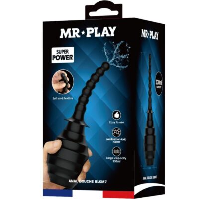Mr play - plugue anal de controle remoto vibrador poderoso preto mr play caliente. Pt