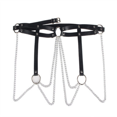 Subblime - corrente anel de cuoro cinto preto tamanho único subblime fetish caliente. Pt