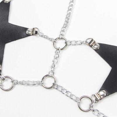 Subblime - arnês de corpo completo com cadeia estrela?? Detalhe tamanho único subblime fetish caliente. Pt