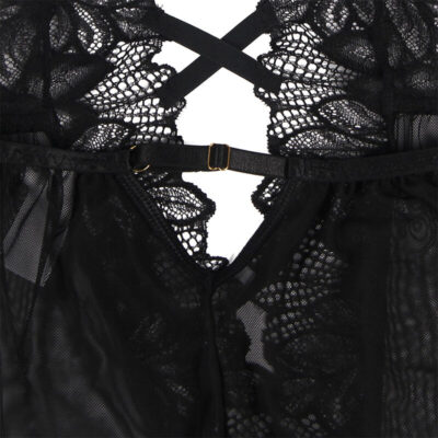 Subblime - teddy halter neck bare back lace preto s/m subblime teddies caliente. Pt