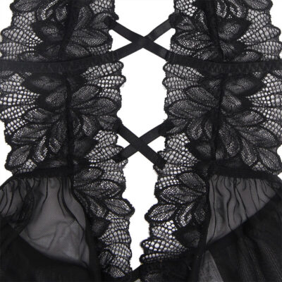 Subblime - teddy halter neck bare back lace preto s/m subblime teddies caliente. Pt