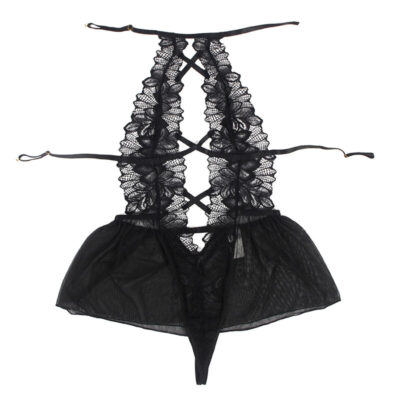 Subblime - teddy halter neck bare back lace preto s/m subblime teddies caliente. Pt