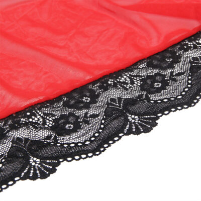 Subblime - robe em tecido transparente com detalhe de renda vermelho s/m subblime dresses caliente. Pt