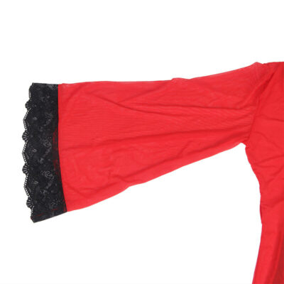Subblime - robe em tecido transparente com detalhe de renda vermelho s/m subblime dresses caliente. Pt