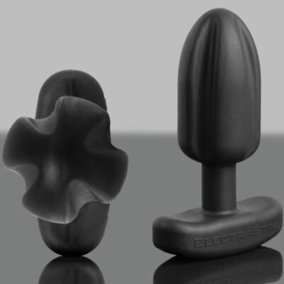 Electrastim - plug anal tartarus quadripolar silicone preto electrastim caliente. Pt