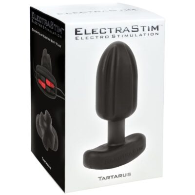 Electrastim - plug anal tartarus quadripolar silicone preto electrastim caliente. Pt