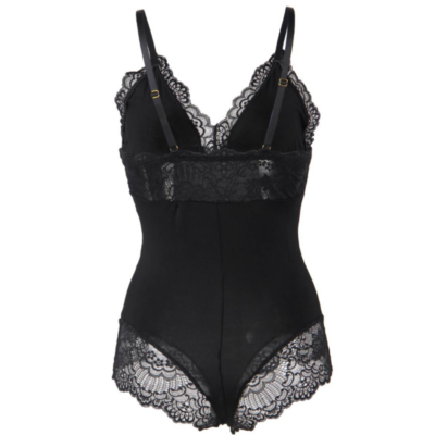 Subblime - teddy preto floral detalhe de renda l/xl subblime teddies caliente. Pt