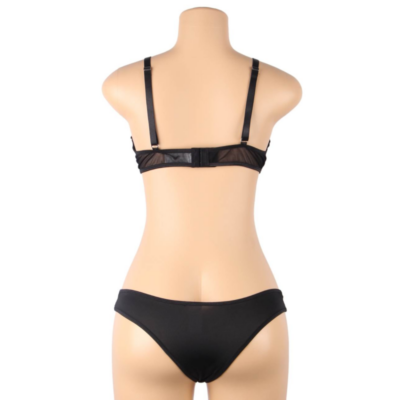 Subblime - conjunto de duas peças sutiã transparência e tiras s/m subblime sets caliente. Pt