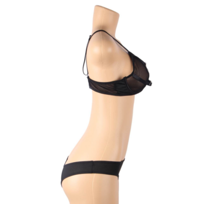 Subblime - conjunto de duas peças sutiã transparência e tiras s/m subblime sets caliente. Pt