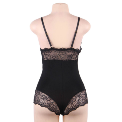 Subblime - teddy preto floral detalhe de renda s/m subblime teddies caliente. Pt
