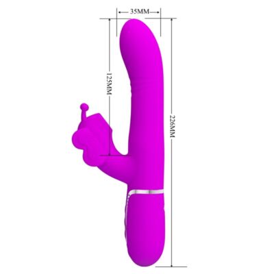 Pretty love - vibrador coelho multifunções 4 em 1 borbolete fúcsia pretty love flirtation caliente. Pt