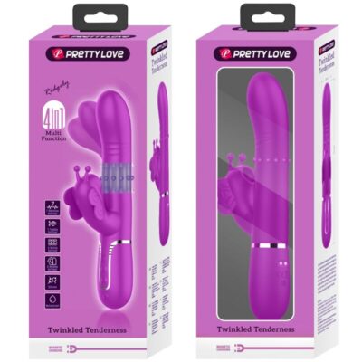 Pretty love - vibrador coelho multifunções 4 em 1 borbolete fúcsia pretty love flirtation caliente. Pt