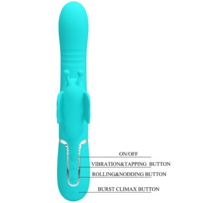 Pretty love - vibrador coelho multifunções 4 em 1 butterfly aqua verde pretty love flirtation caliente. Pt