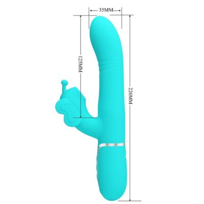 Pretty love - vibrador coelho multifunções 4 em 1 butterfly aqua verde pretty love flirtation caliente. Pt