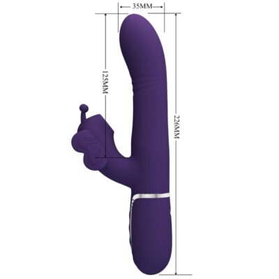 Pretty love - vibrador coelho multifunções 4 em 1 borboleta roxo pretty love flirtation caliente. Pt