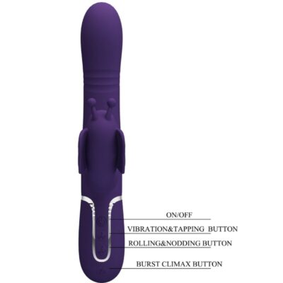 Pretty love - vibrador coelho multifunções 4 em 1 borboleta roxo pretty love flirtation caliente. Pt