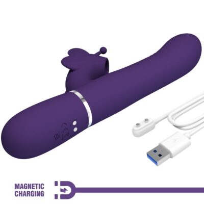 Pretty love - vibrador coelho multifunções 4 em 1 borboleta roxo pretty love flirtation caliente. Pt