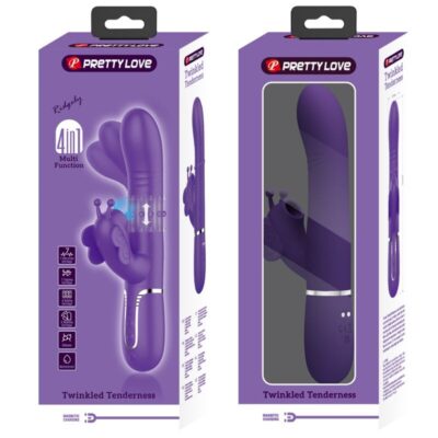 Pretty love - vibrador coelho multifunções 4 em 1 borboleta roxo pretty love flirtation caliente. Pt