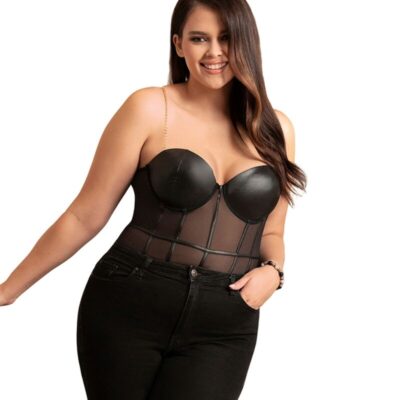 Subblime - body suspensões de corrente preta l/xl subblime teddies caliente. Pt
