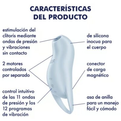 Satisfyer - pocket pro 1 estimulador de clitóris azul claro satisfyer air pulse caliente. Pt