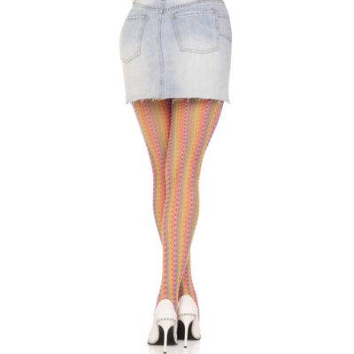 Alternative view of LEG AVENUE - MEIAS DE CROCHÊ MULTICOLOR