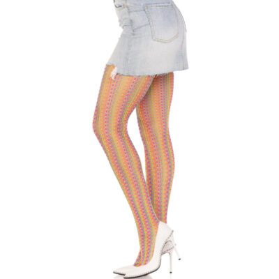 Leg avenue - meias de crochê multicolor leg avenue hosiery caliente. Pt