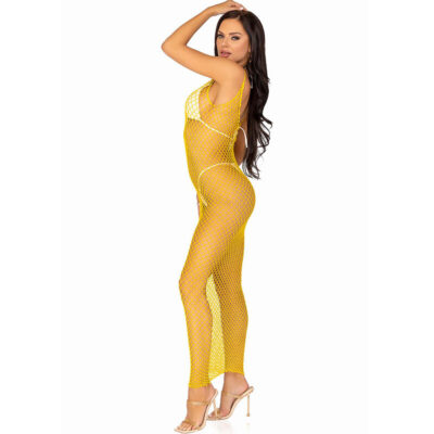 LEG AVENUE - VESTIDO LONGO NET AMARELO TAMANHO ÚNICO 10 Leg avenue - vestido longo net amarelo tamanho único leg avenue dresses caliente. Pt