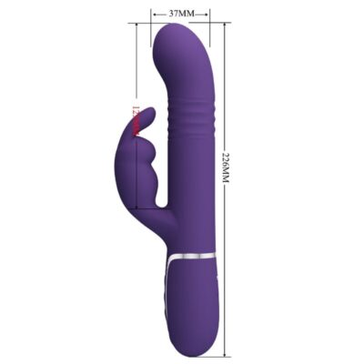 Pretty love - coale vibrador  coelho 4 em 1 roxo - image 7