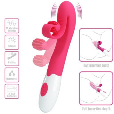 Romance - vibrador e estimulador 30 velocidades cor-de-rosa romance caliente. Pt