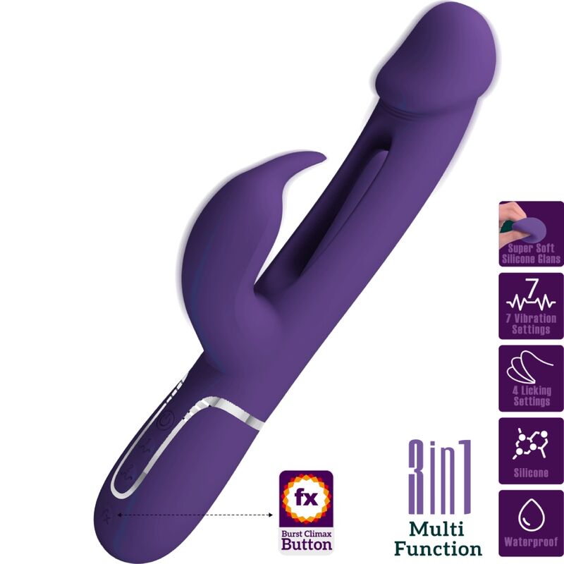 BONITO AMOR - KAMPAS COELHO VIBRADOR MULTIFUNÇÃO 3 EM 1 COM LÍNGUA VIOLETA 1 Bonito amor - kampas coelho vibrador multifunção 3 em 1 com língua violeta