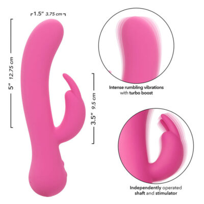 Calexotics - first time vibrador coelho recarregável rosa calexotics caliente. Pt