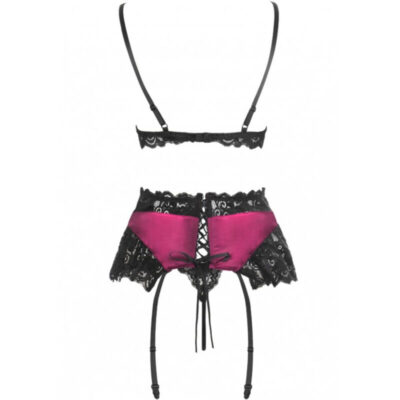 Livco corsetti fashion - nahir lc 20214 sutiã + calcinha + cinto-liga l/xl livco corsetti sets caliente. Pt