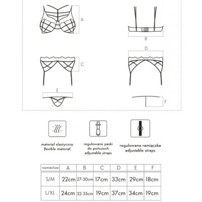 Livco corsetti fashion - soledad lc 20217 sutiã + calcinha + cinta liga l/xl livco corsetti sets caliente. Pt