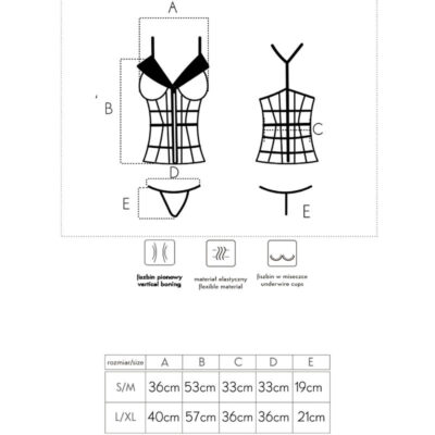 Livco corsetti fashion - laura lc 20215 corset + tanga l/xl livco corsetti sets caliente. Pt