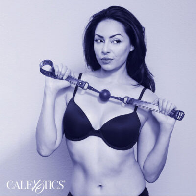 Calexotics - nocturnal mordaça de bola silicone preto calexotics caliente. Pt