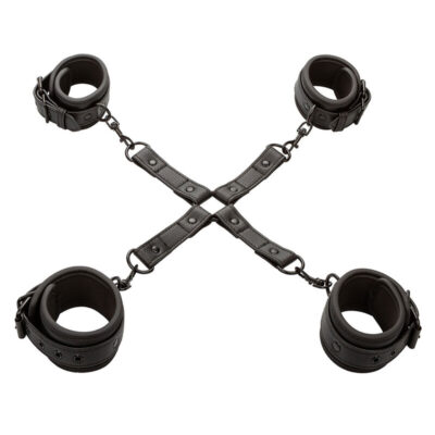 Alternative view of CALEXOTICS - NOCTURNAL CONECTOR HOG TIE CUERO AJUSTÁVEL PRETO