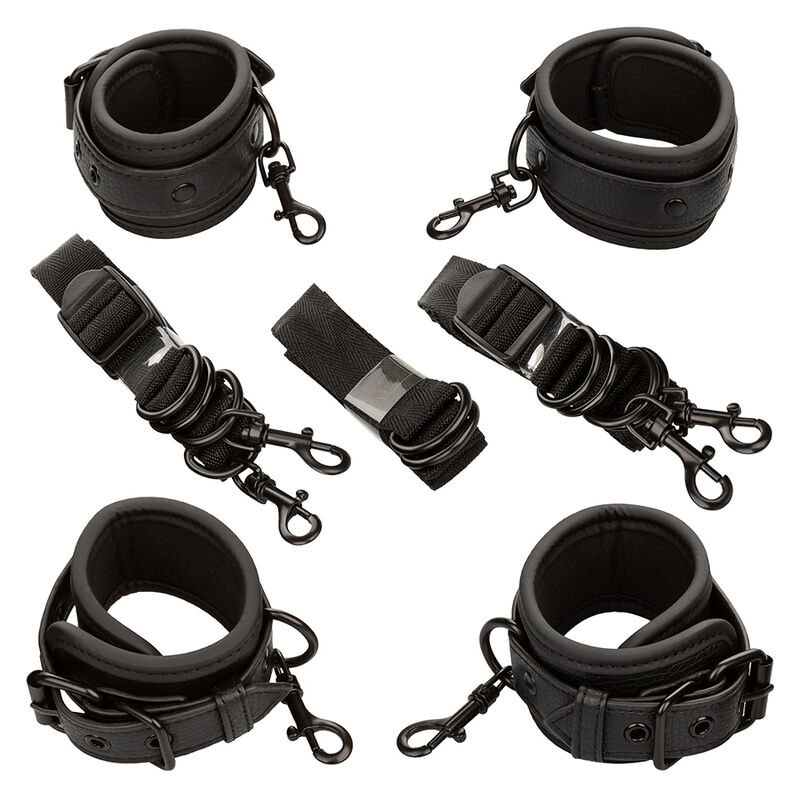 CALEXOTICS - NOCTURNAL RESTRIÇÕES DE CAMA COURO AJUSTÁVEL PRETO 2 Calexotics - nocturnal restrições de cama couro ajustável preto - image 2