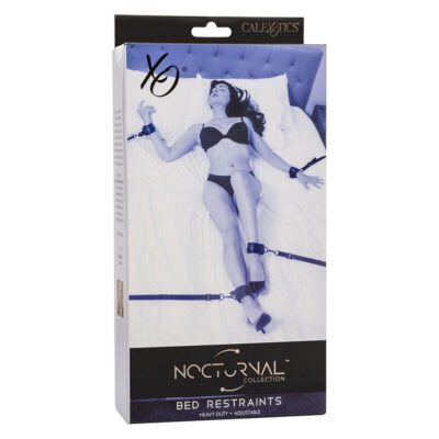 CALEXOTICS - NOCTURNAL RESTRIÇÕES DE CAMA COURO AJUSTÁVEL PRETO 13 Calexotics - nocturnal restrições de cama couro ajustável preto calexotics caliente. Pt