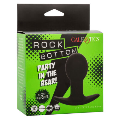 Calexotics - rock bottom plug anal 10 vibrações silicone preto calexotics caliente. Pt
