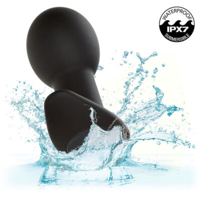 Calexotics - rock bottom plug anal 10 vibrações silicone preto calexotics caliente. Pt