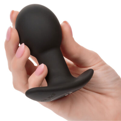 Calexotics - rock bottom plug anal 10 vibrações silicone preto calexotics caliente. Pt