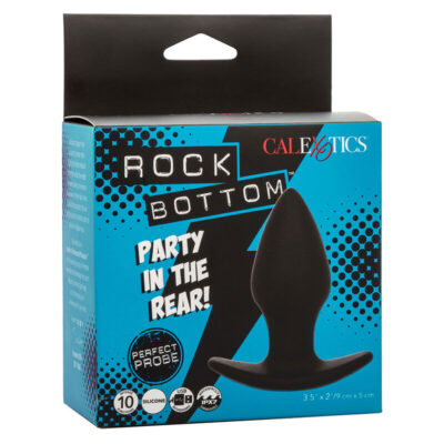 Calexotics - rock bottom plug anal perfeito 10 vibrações silicone preto calexotics caliente. Pt