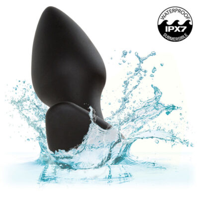 Calexotics - rock bottom plug anal perfeito 10 vibrações silicone preto calexotics caliente. Pt