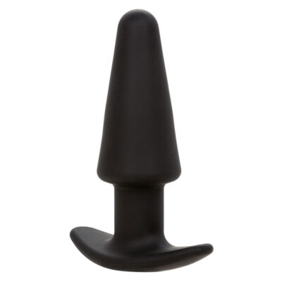 Calexotics - rock bottom plug anal cônico 10 vibrações silicone preto calexotics caliente. Pt