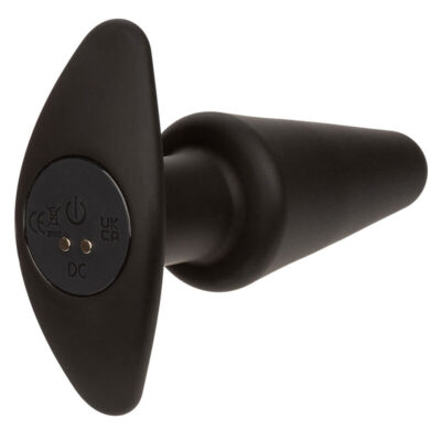 Calexotics - rock bottom plug anal cônico 10 vibrações silicone preto calexotics caliente. Pt