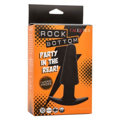 Calexotics - rock bottom plug anal cônico 10 vibrações silicone preto calexotics caliente. Pt