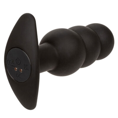 Calexotics - rock bottom plug anal com esferas 10 vibrações silicone preto calexotics caliente. Pt