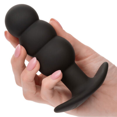 Calexotics - rock bottom plug anal com esferas 10 vibrações silicone preto calexotics caliente. Pt